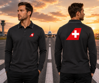 Thumbnail for AIR SWISS AIRLINES LONG SLEEVE  POLO