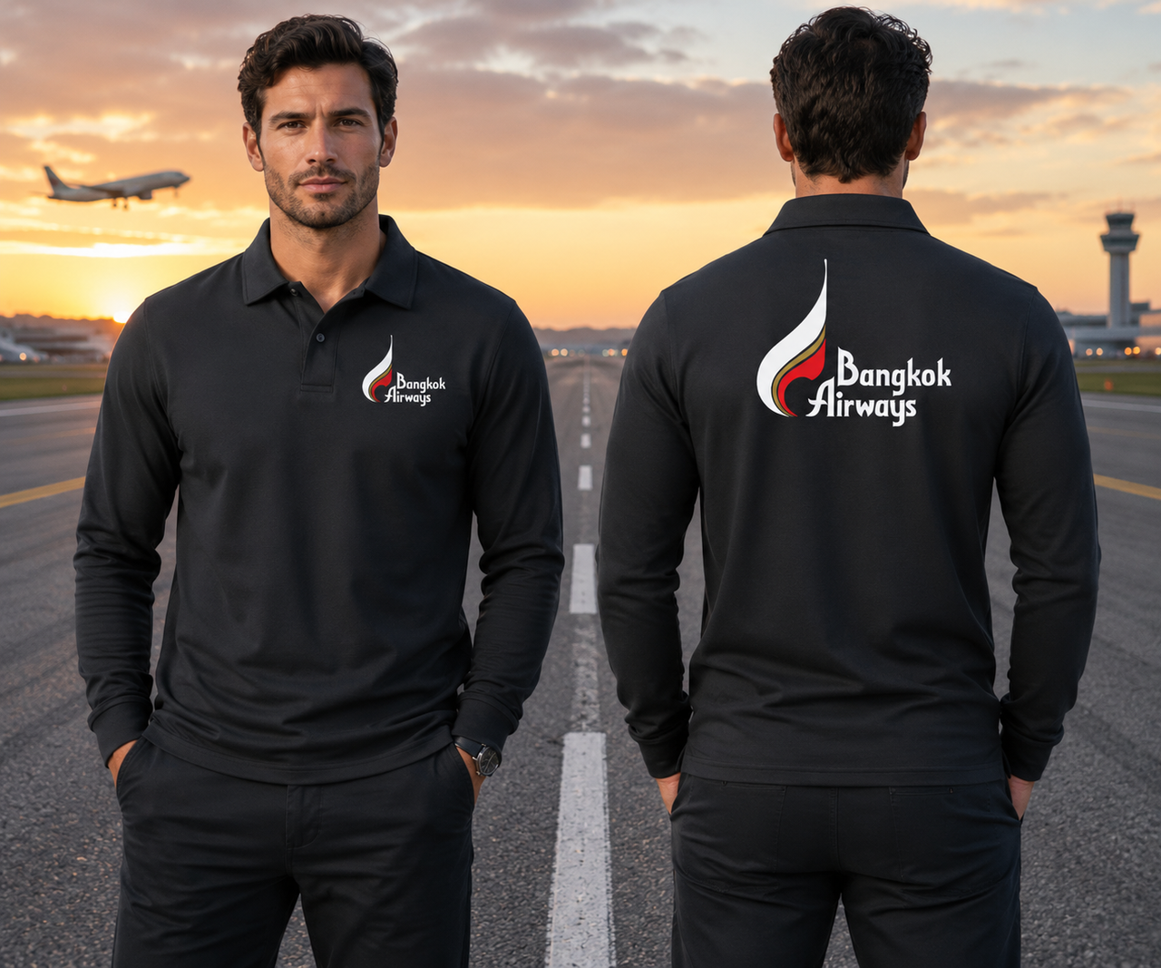 BANGKOK AIRWAYS LONG SLEEVE  POLO