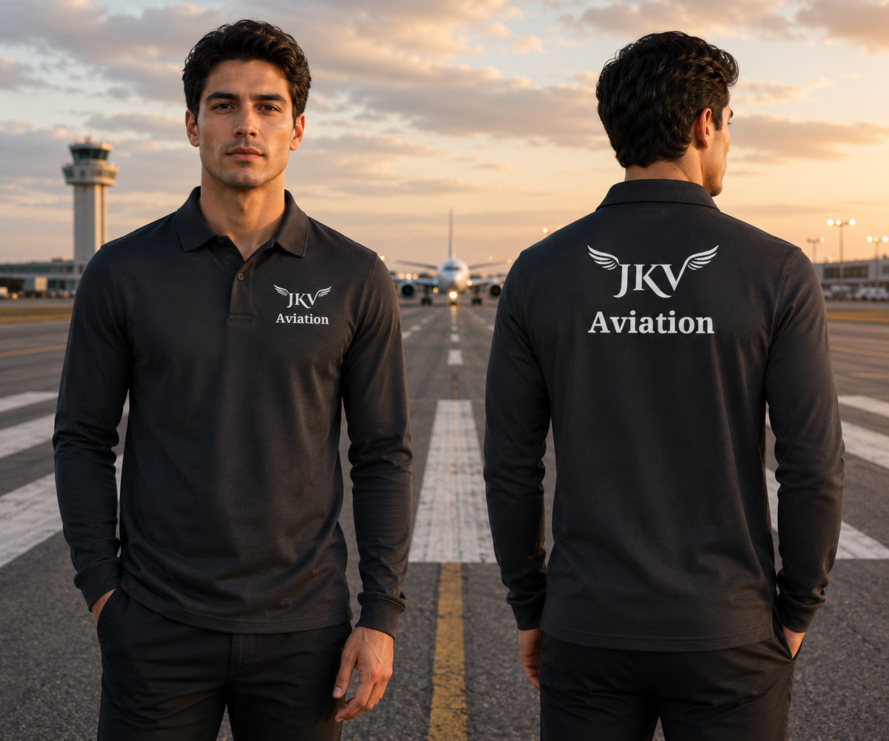 AVATION  LONG SLEEVE  POLO