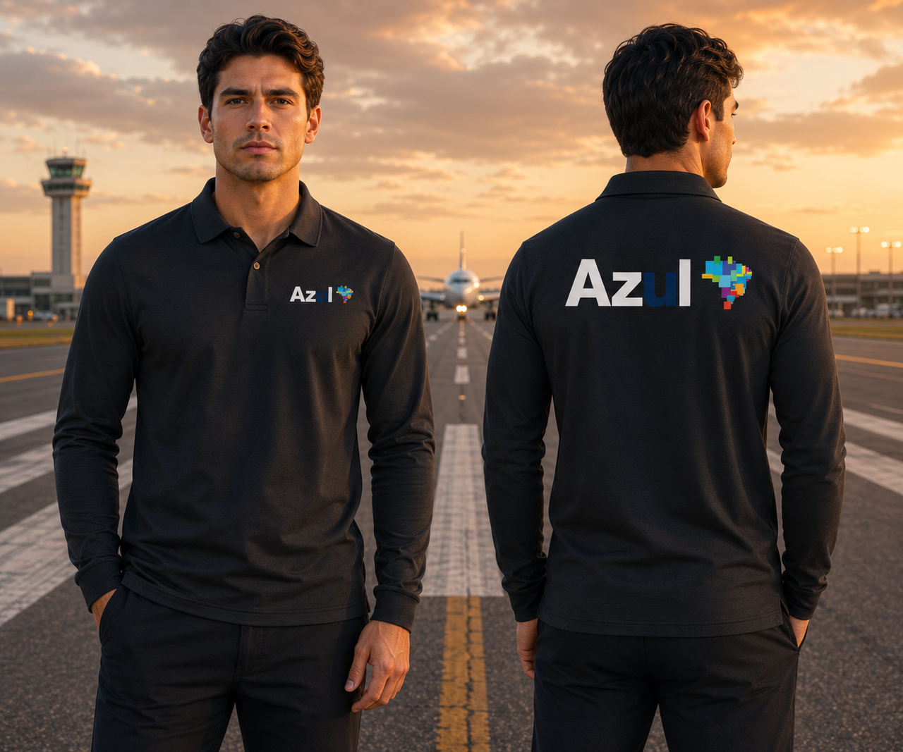 AZUL AIRLINES LONG SLEEVE  POLO