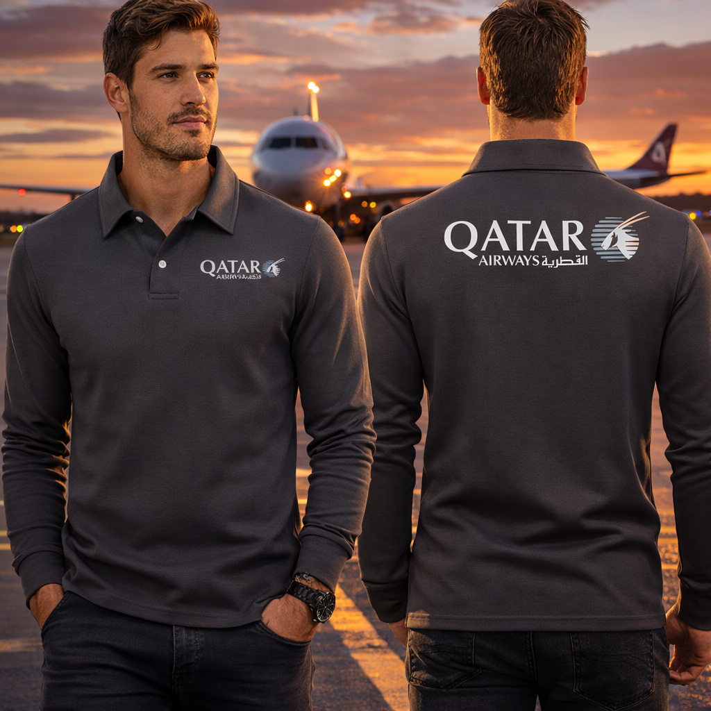 QATAR AIRWAYS LONG SLEEVE  POLO