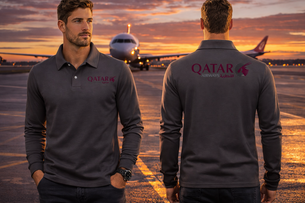 QATAR AIRWAYS LONG SLEEVE  POLO
