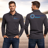 Thumbnail for BIRMINGHIM AIRPORT LONG SLEEVE  POLO
