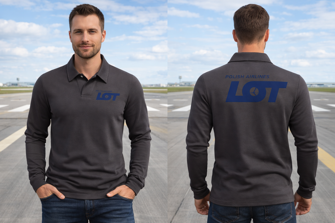 POLISH AIRLINES LONG SLEEVE  POLO