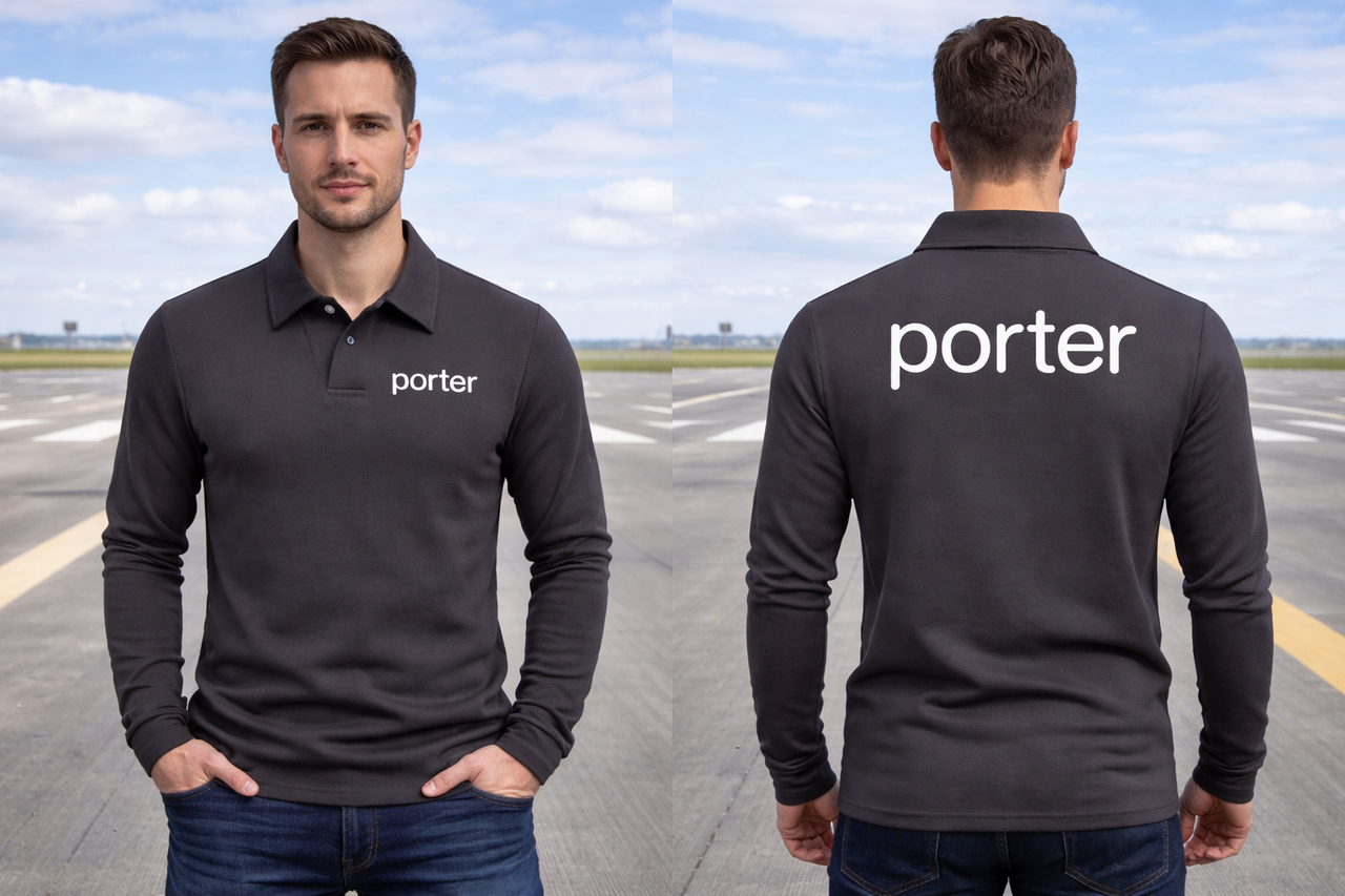PORTER AIRLINES LONG SLEEVE  POLO