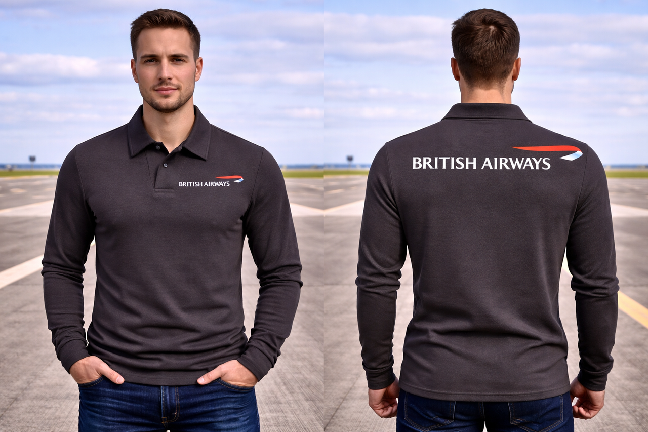 BRITISH AIRWAYS LONG SLEEVE  POLO