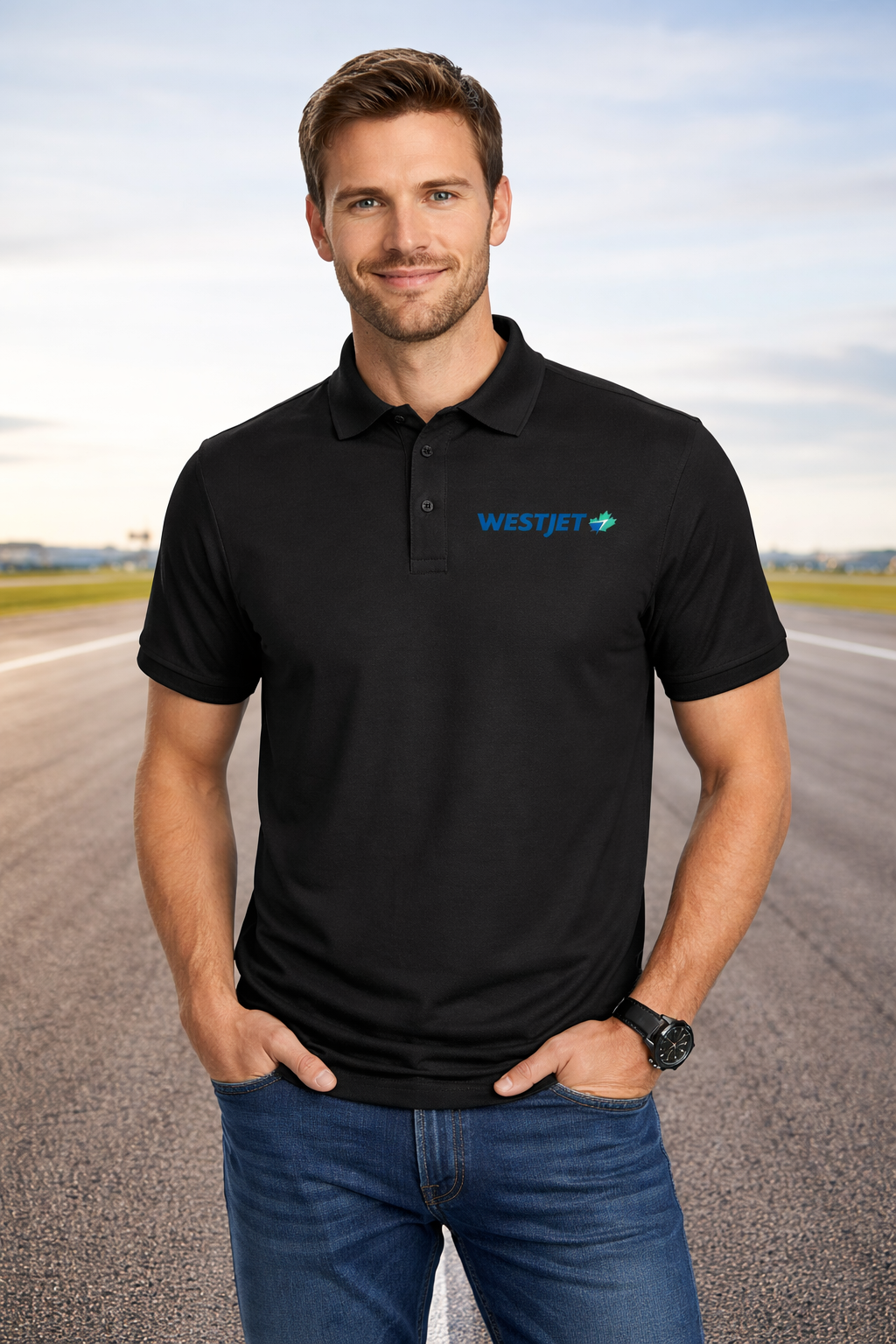 WESTJET AIRLINES POLO T-SHIRT