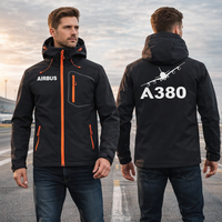 Thumbnail for AIRBUS A380 WATERPROOF WINDPROOF SOFTSHELL HOODED JACKET