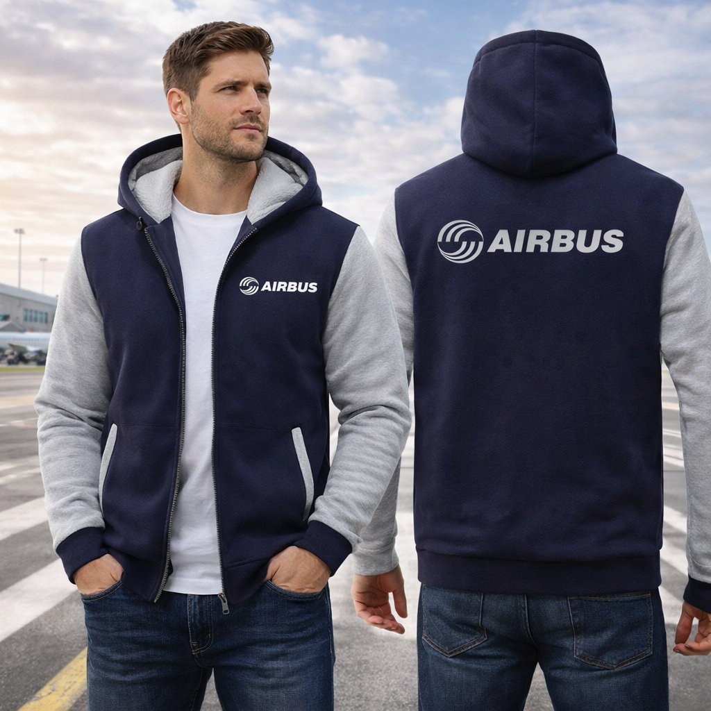 AIRBUS WINTER THICK ZIP SWEATSHIRTS
