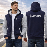 Thumbnail for AIRBUS WINTER THICK ZIP SWEATSHIRTS