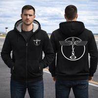 Thumbnail for BOEING VINTAGE LOGO WINTER THICK ZIP SWEATSHIRT