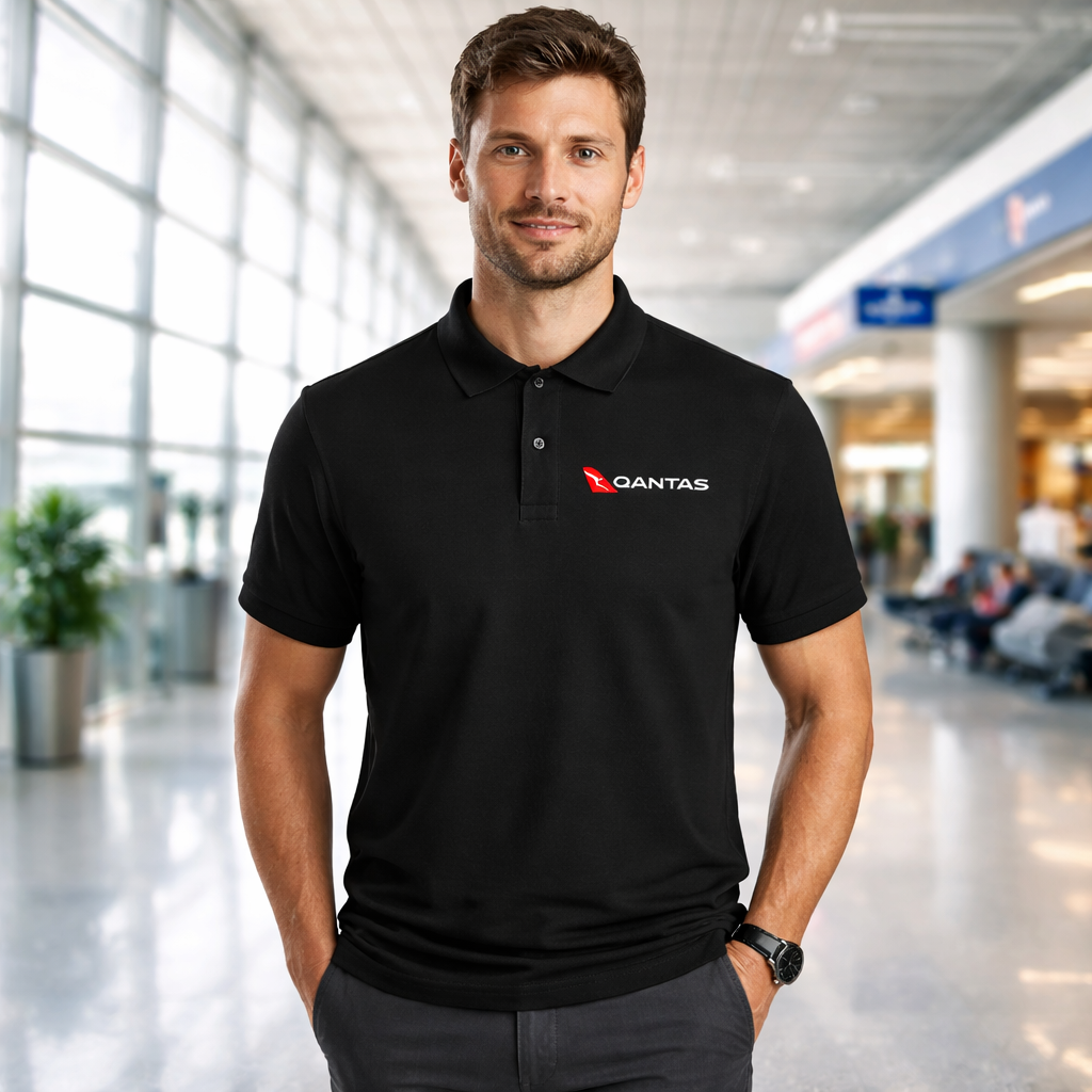 QANTAS AIRLINES POLO T-SHIRT