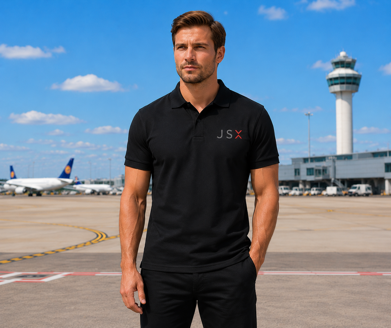 JSX AIRLINES POLO T-SHIRT
