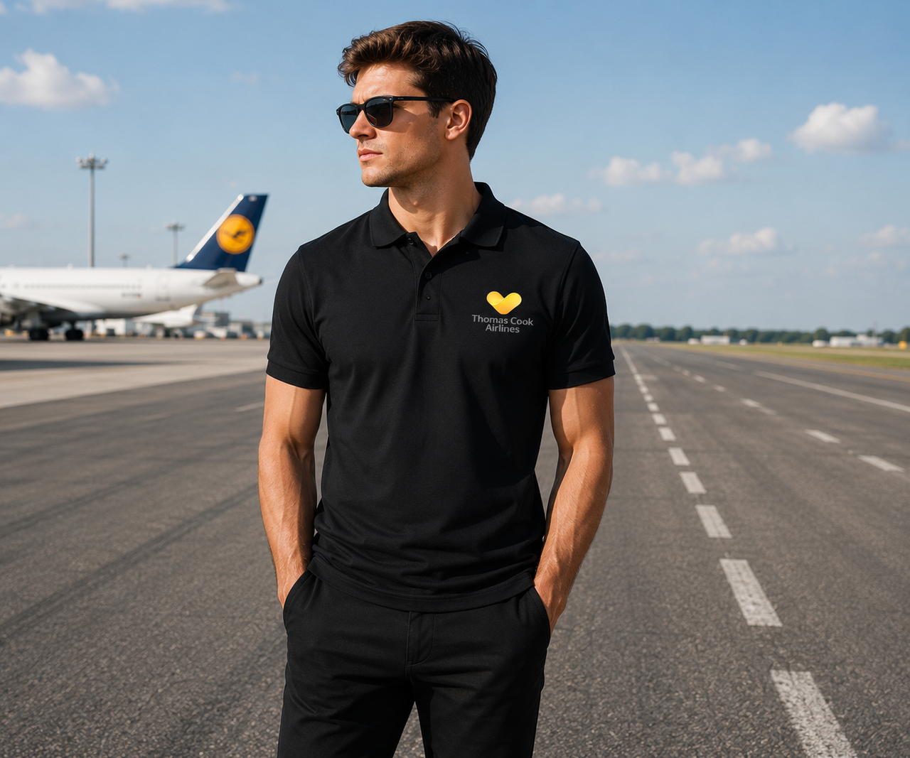 THOMAS COOK AIRLINES POLO T-SHIRT