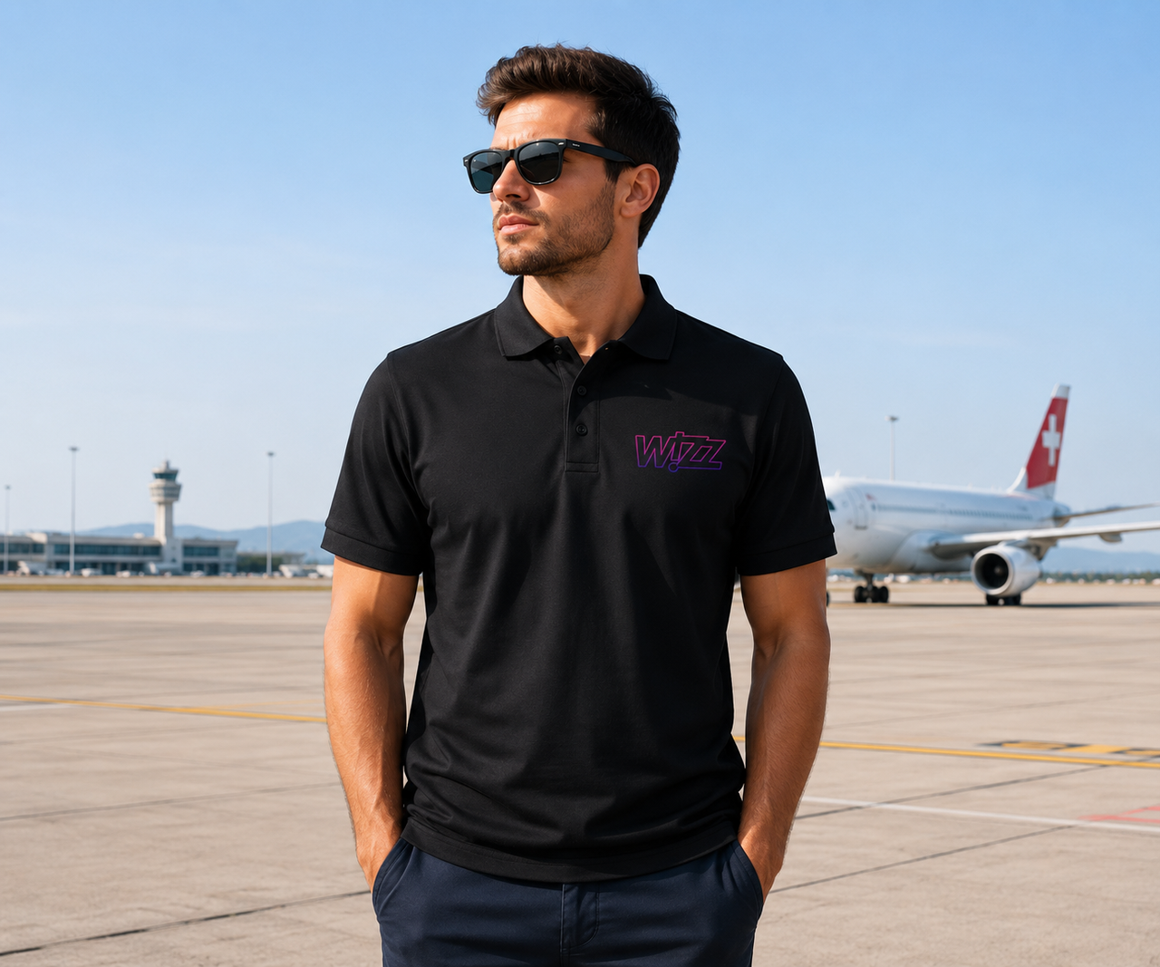 WIZZ AIRWAYS POLO T-SHIRT