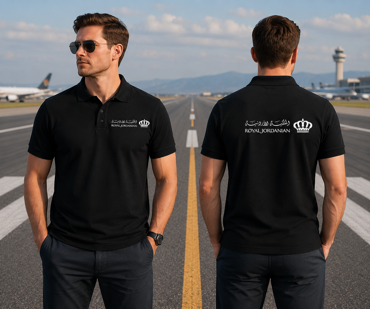 ROYAL  JORDNIAN AIRLINES POLO T-SHIRT