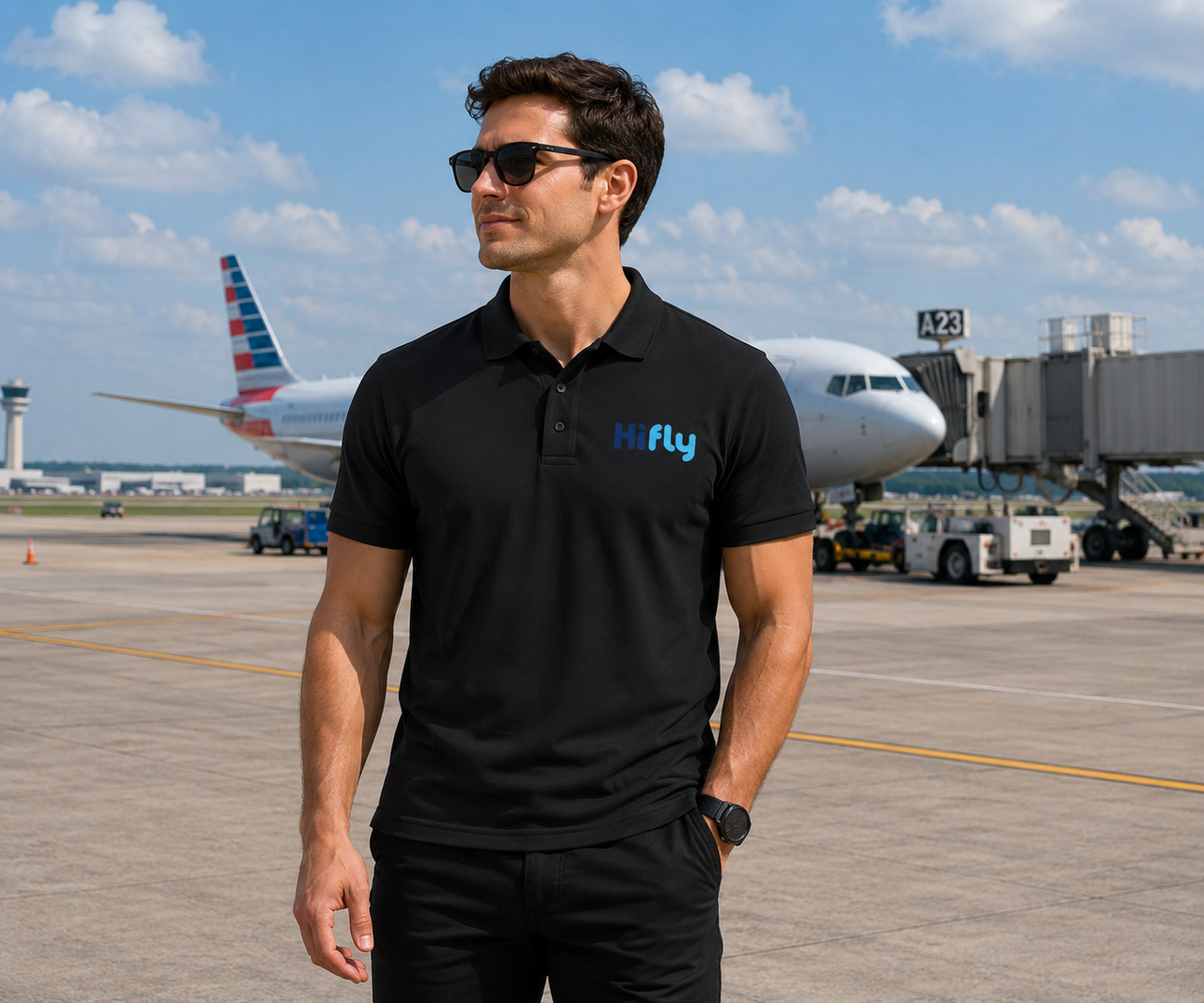 HIFLY  AIRLINES POLO T-SHIRT