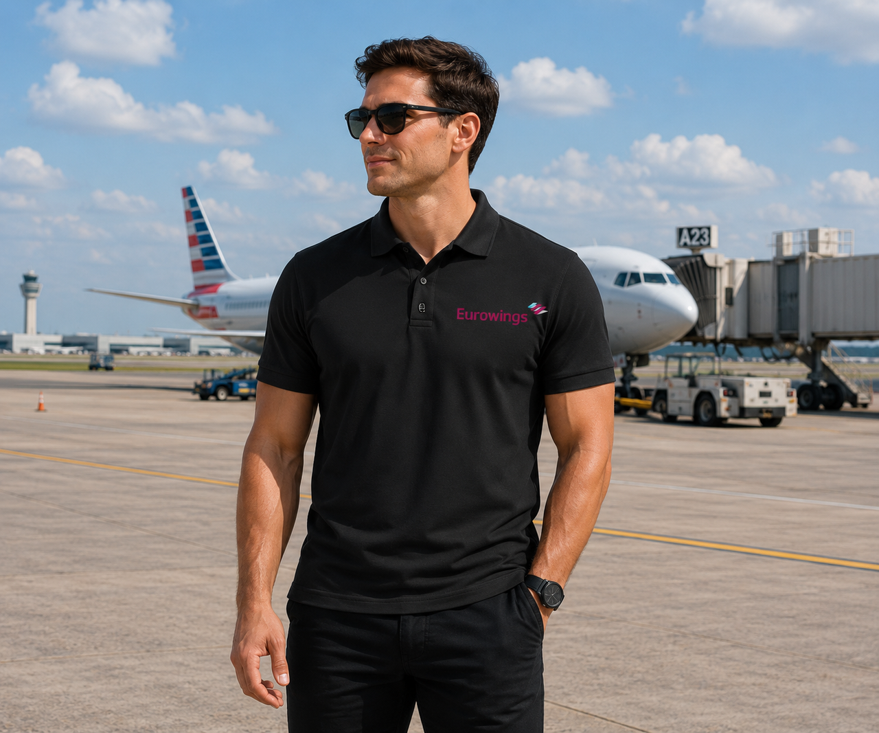 EUROWINGS AIRLINES POLO T-SHIRT
