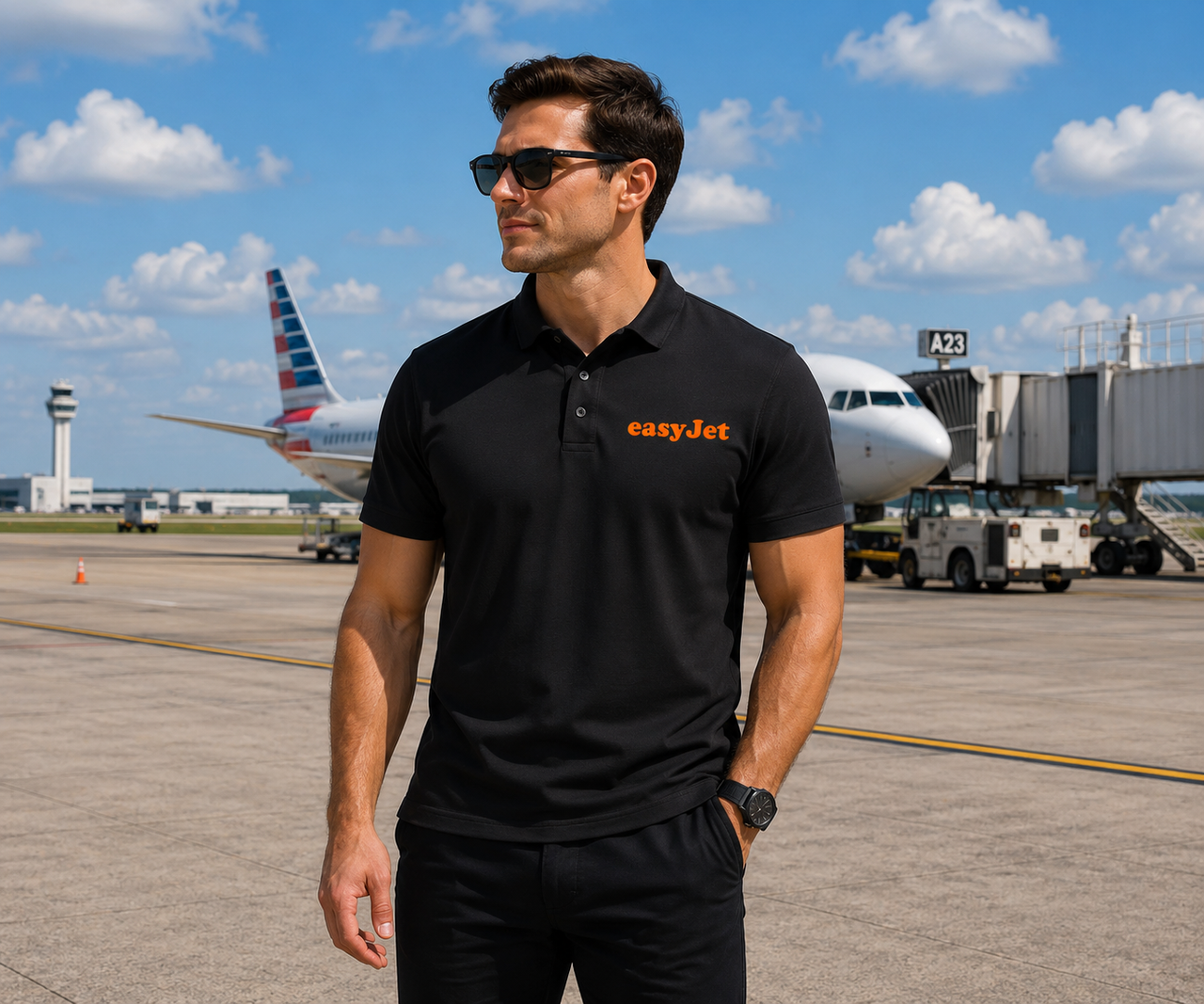 EASY JET AIRLINES POLO T-SHIRT