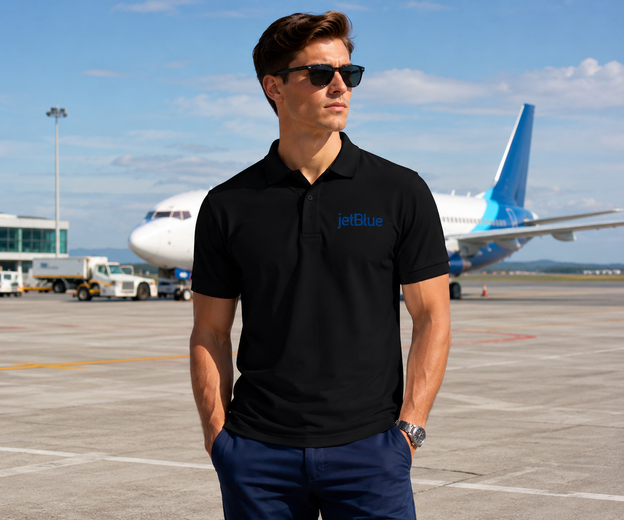 JET BLUE AIRLINES POLO T-SHIRT
