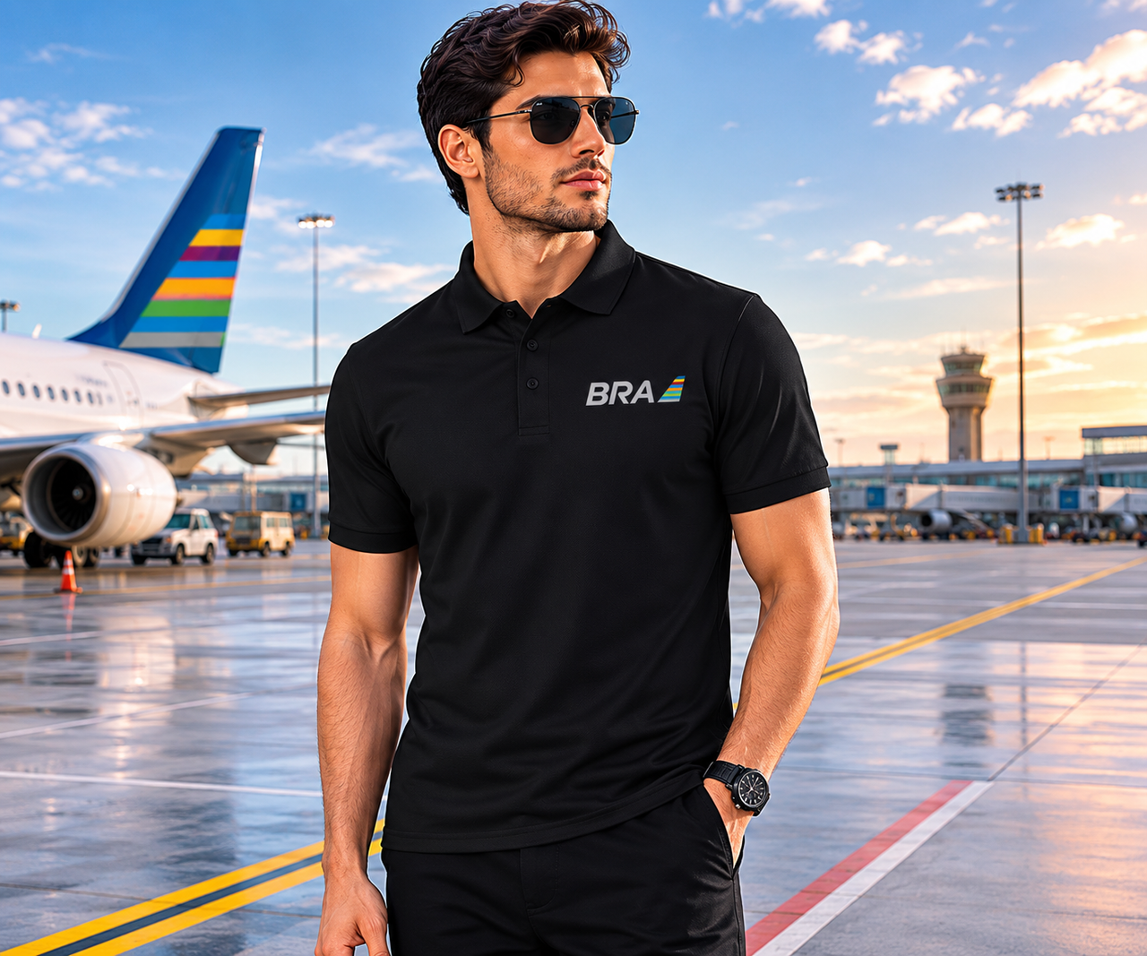 BRA AIRLINES POLO T-SHIRT