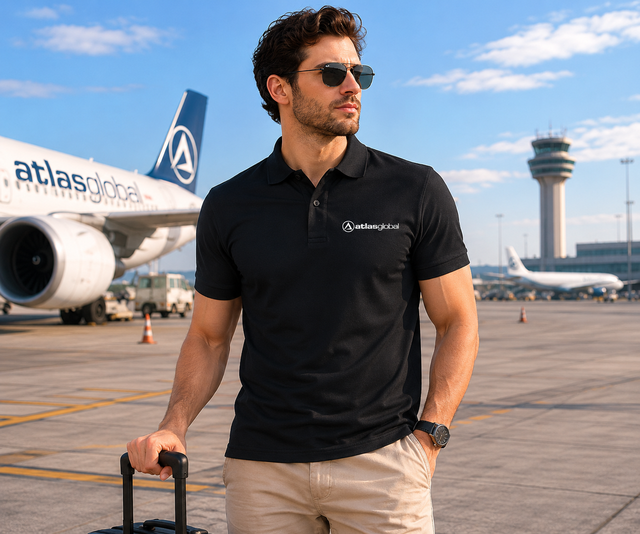 ATLAS AIRLINES POLO T-SHIRT