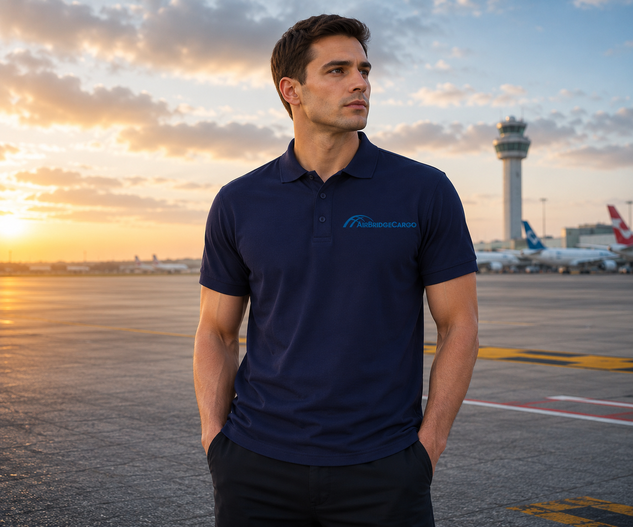 BRIDGE  AIRLINES POLO T-SHIRT