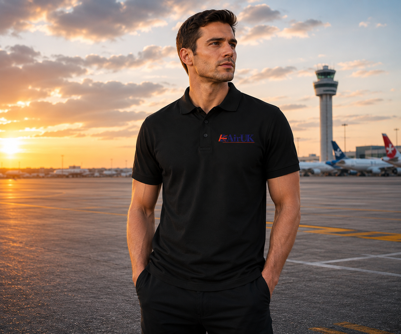 UK AIRLINES POLO T-SHIRT