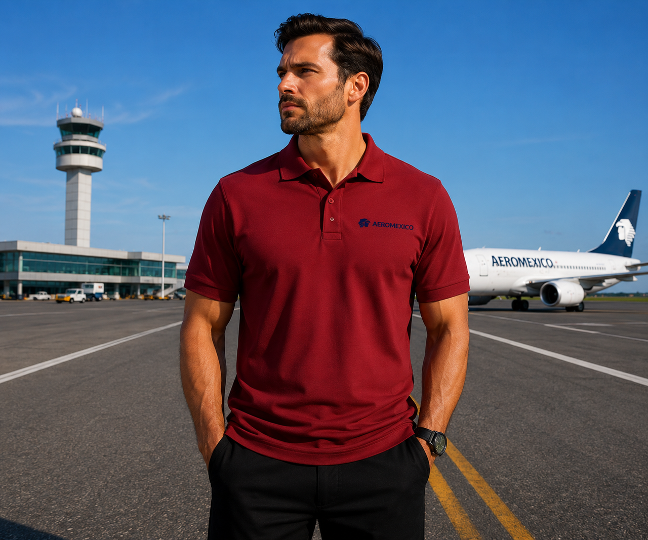 MEXICO AIRLINES POLO T-SHIRT