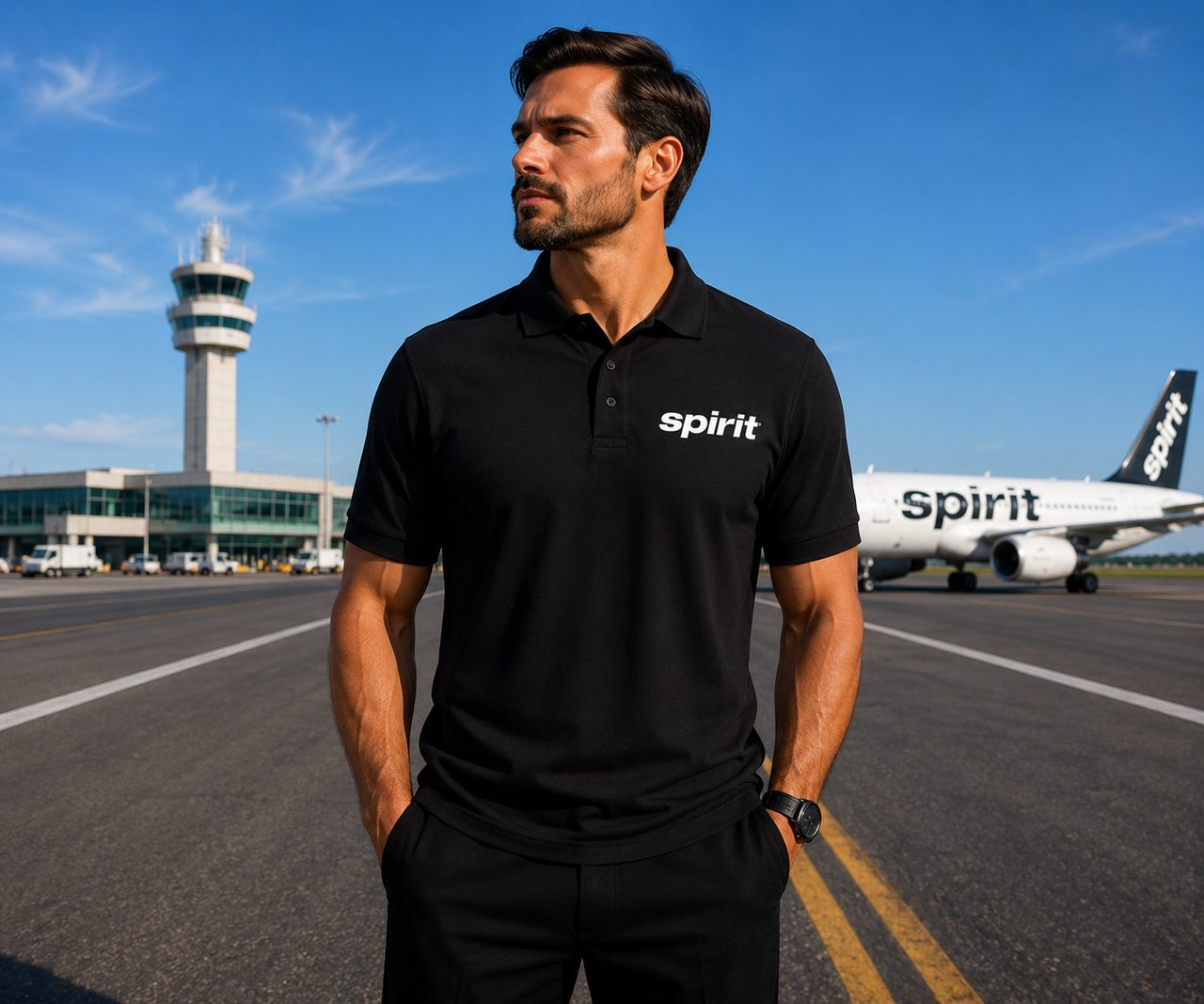 SPIRIT AIRLINES POLO T-SHIRT