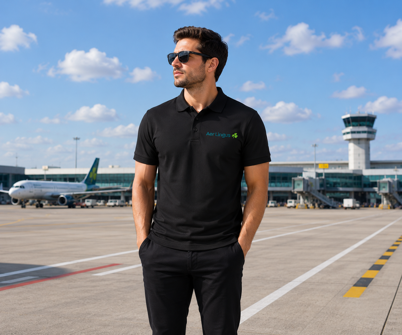 LINGUS AIRLINES POLO T-SHIRT 2