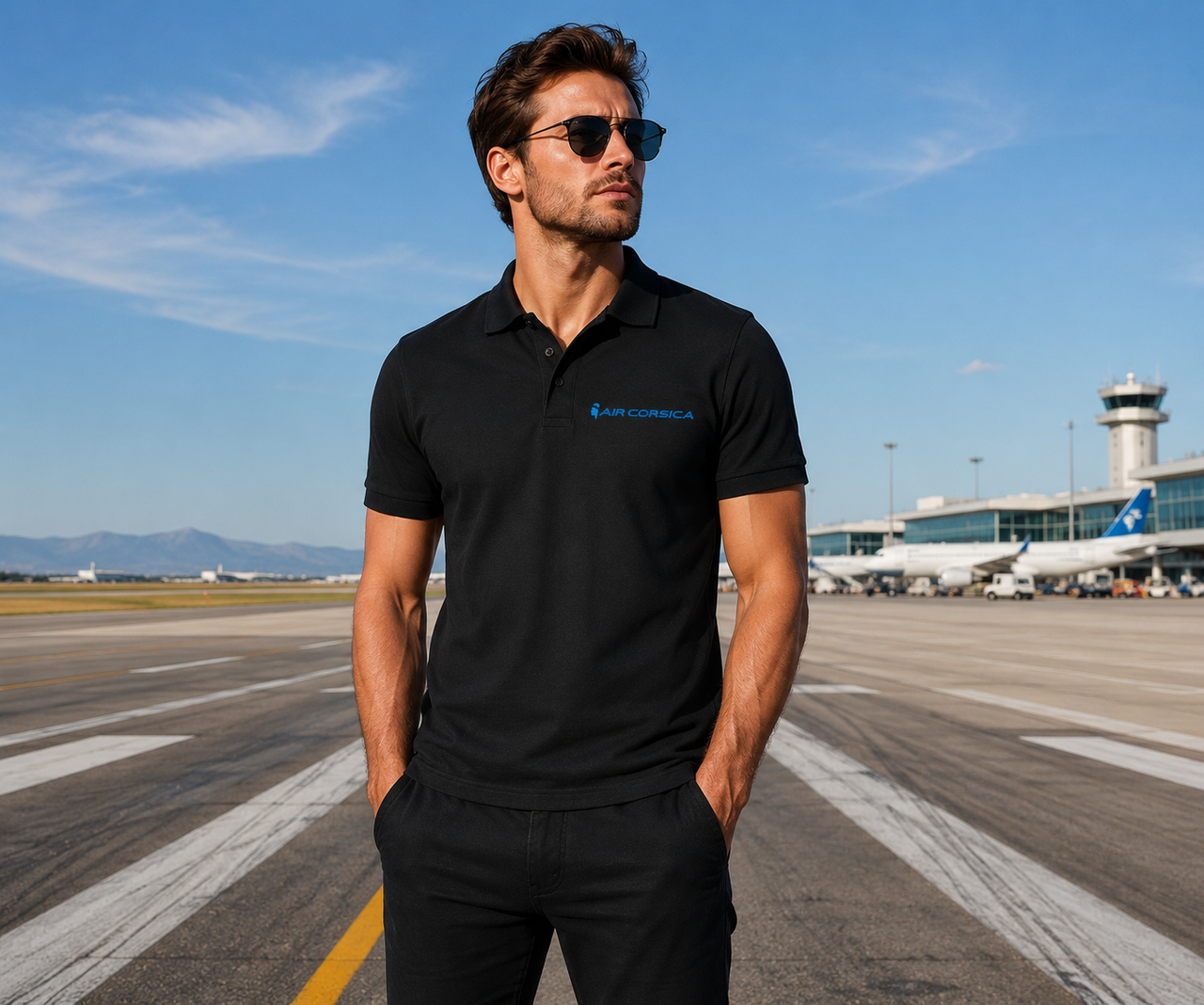 CORSICA AIRLINES POLO T-SHIRT