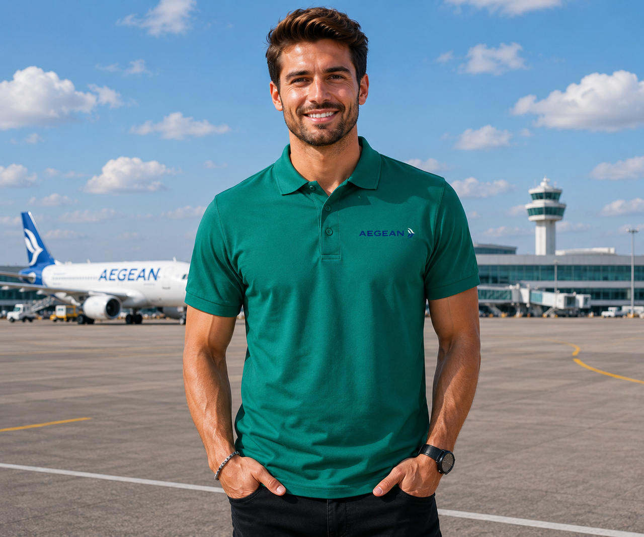 AEGEAN  AIRLINES POLO T-SHIRT