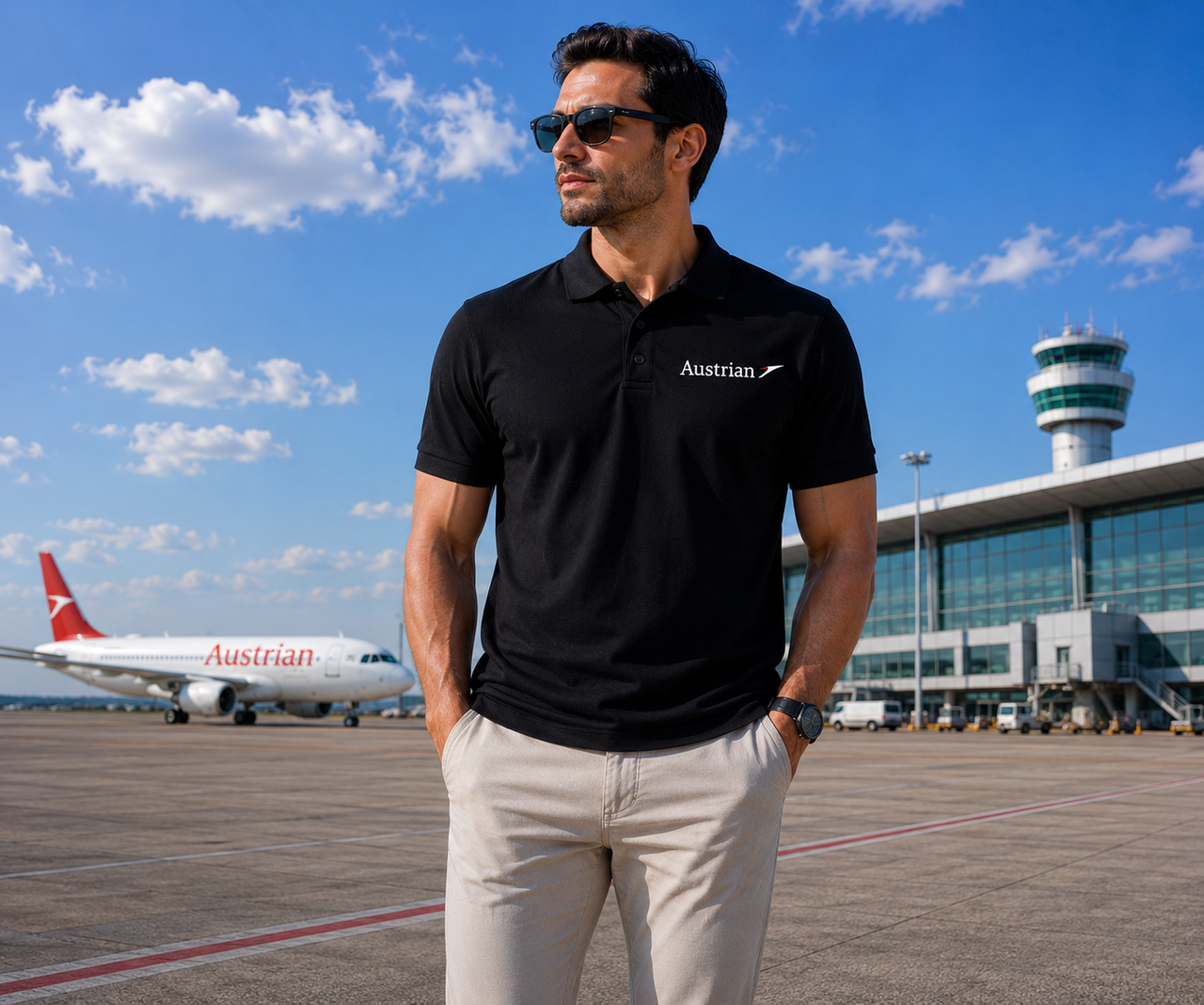 AUSTRIAN AIRLINES POLO T-SHIRT