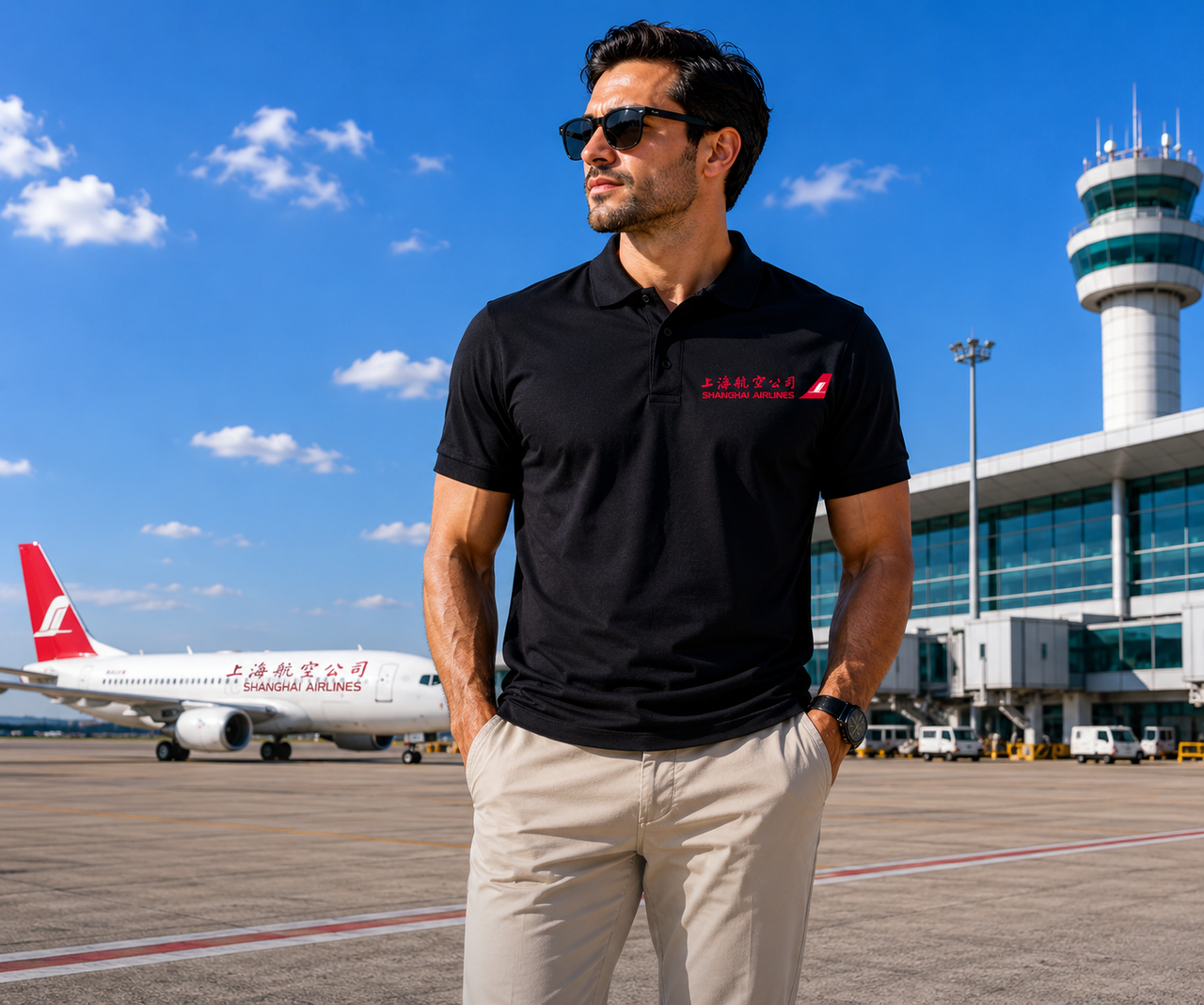 SHANGHAI AIRLINES POLO T-SHIRT