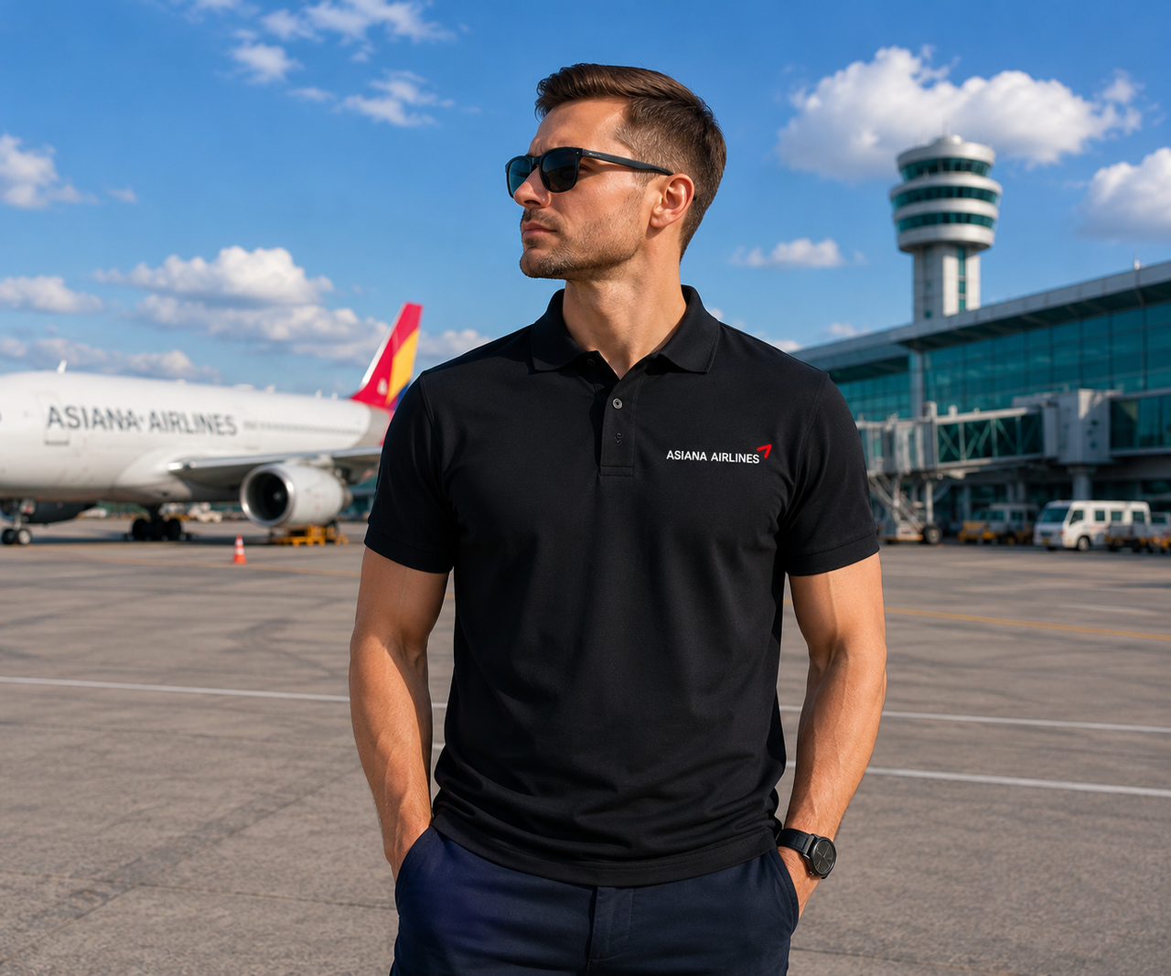 ASIA AIRLINES POLO T-SHIRT