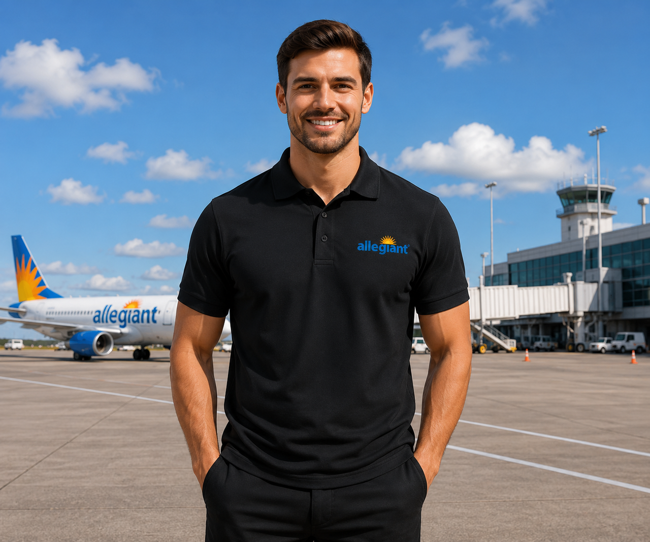 ALLEGIENT AIRLINES POLO T-SHIRT