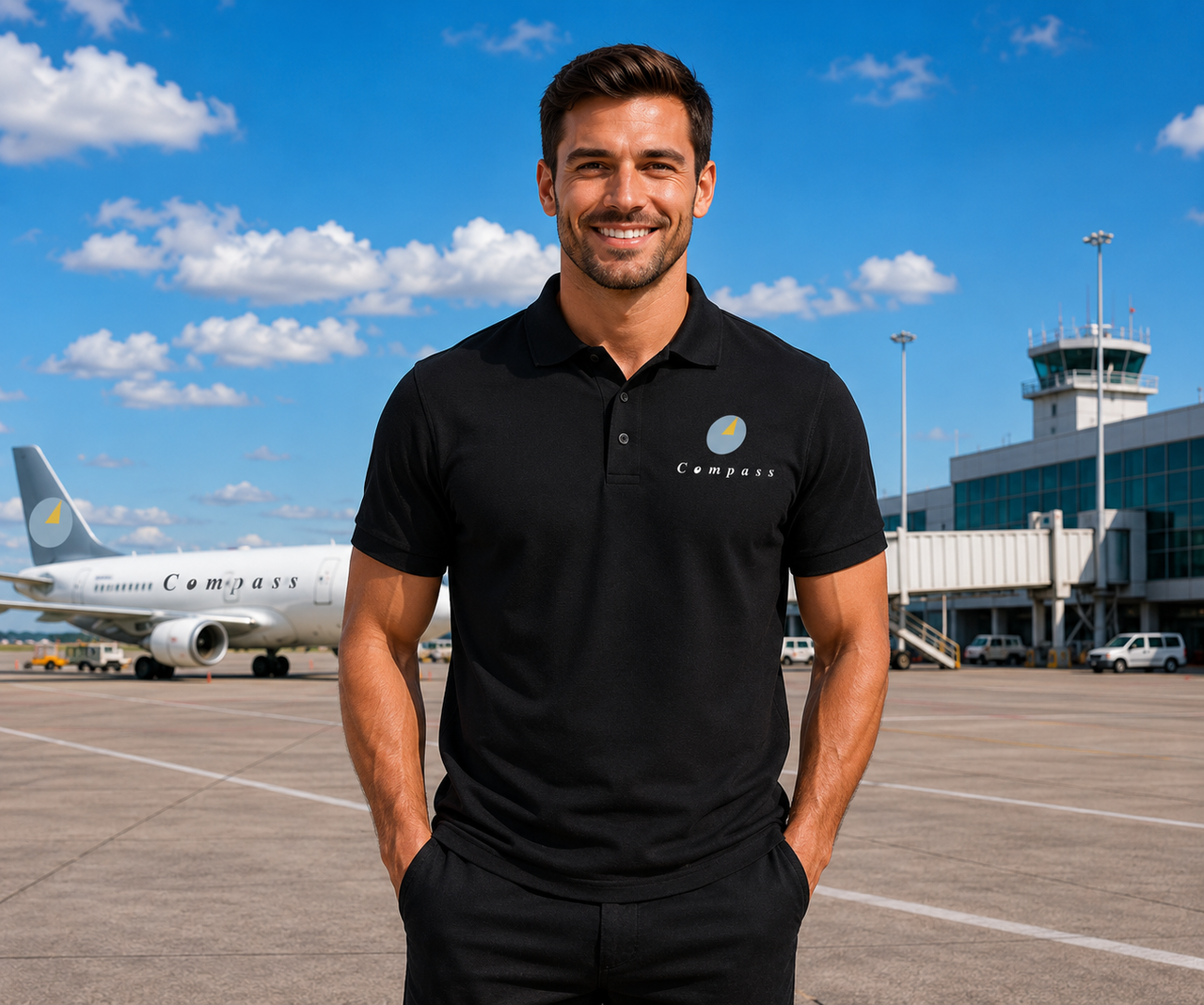 COMPASS AIRLINES POLO T-SHIRT