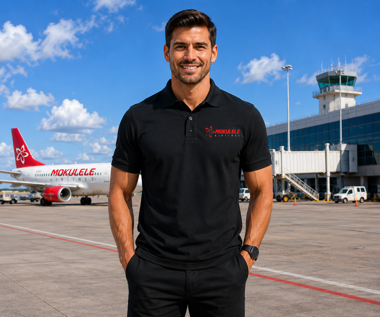 MOKULELE AIRLINES POLO T-SHIRT