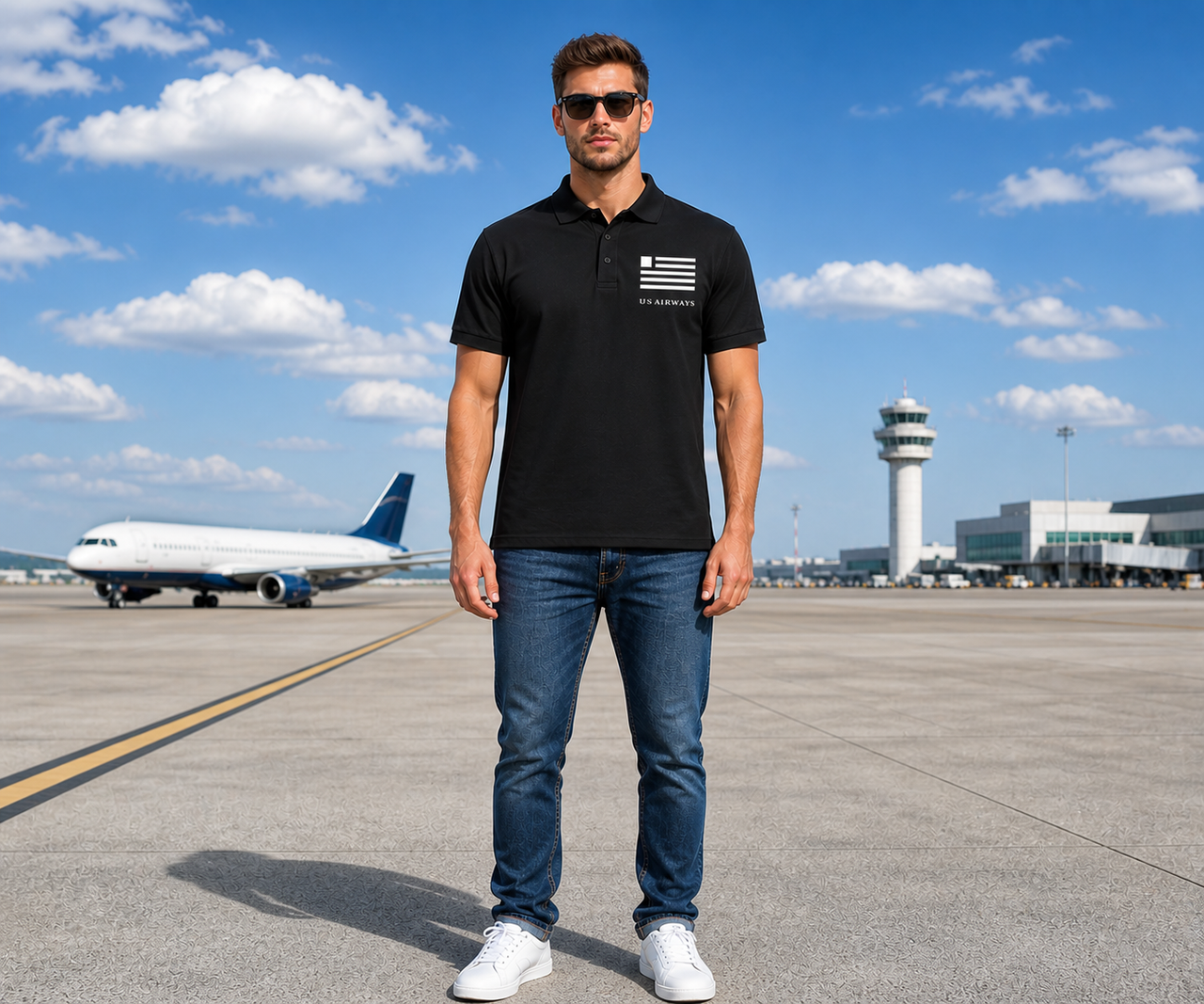 US AIRLINES POLO T-SHIRT