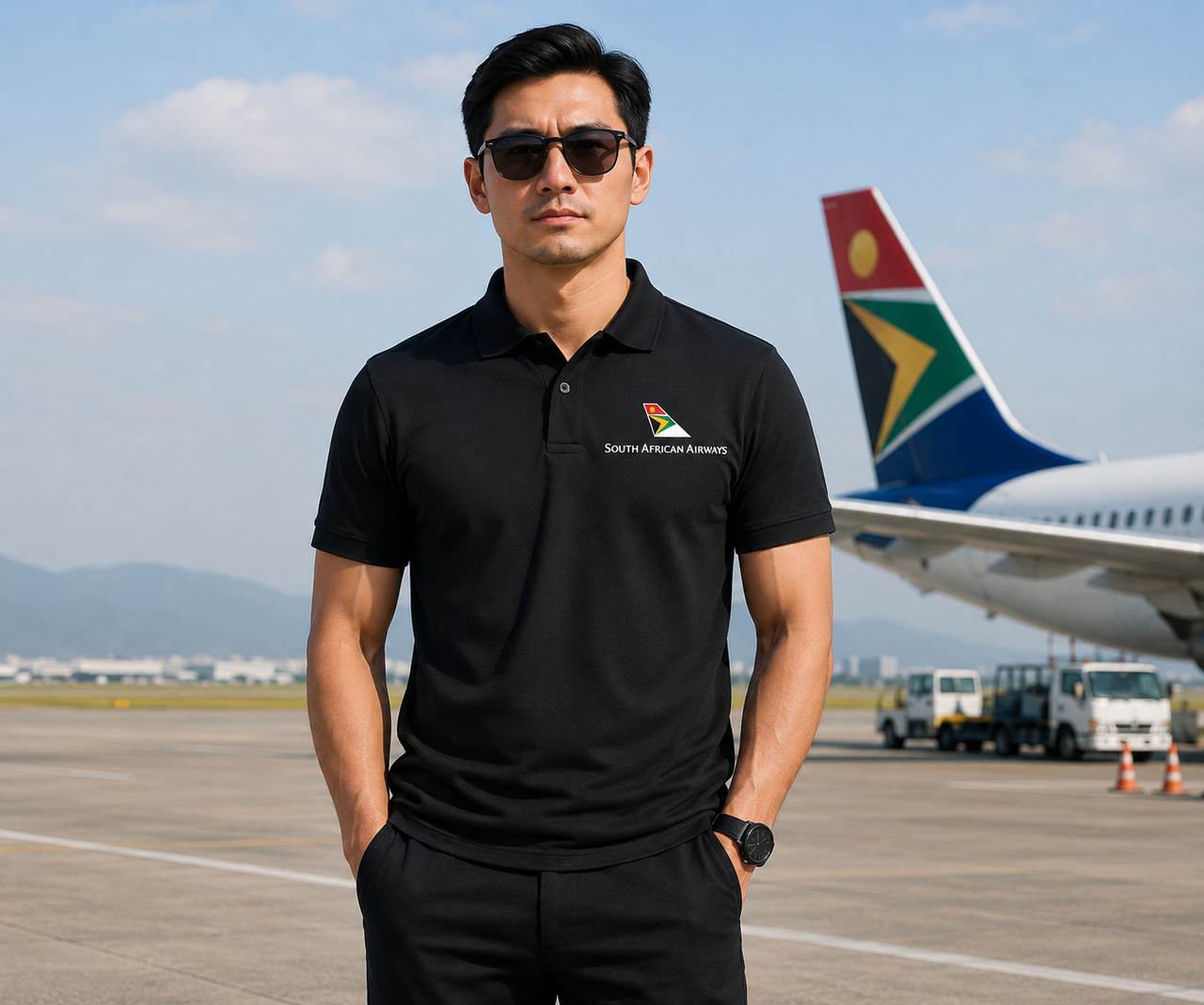 SOUTH AFRICAN AIRLINES POLO T-SHIRT