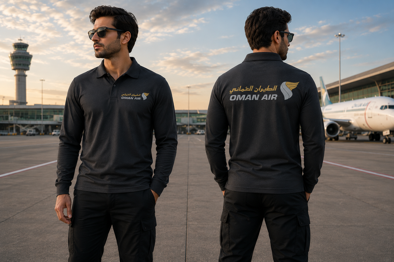 OMAN AIR LONG SLEEVE  POLO
