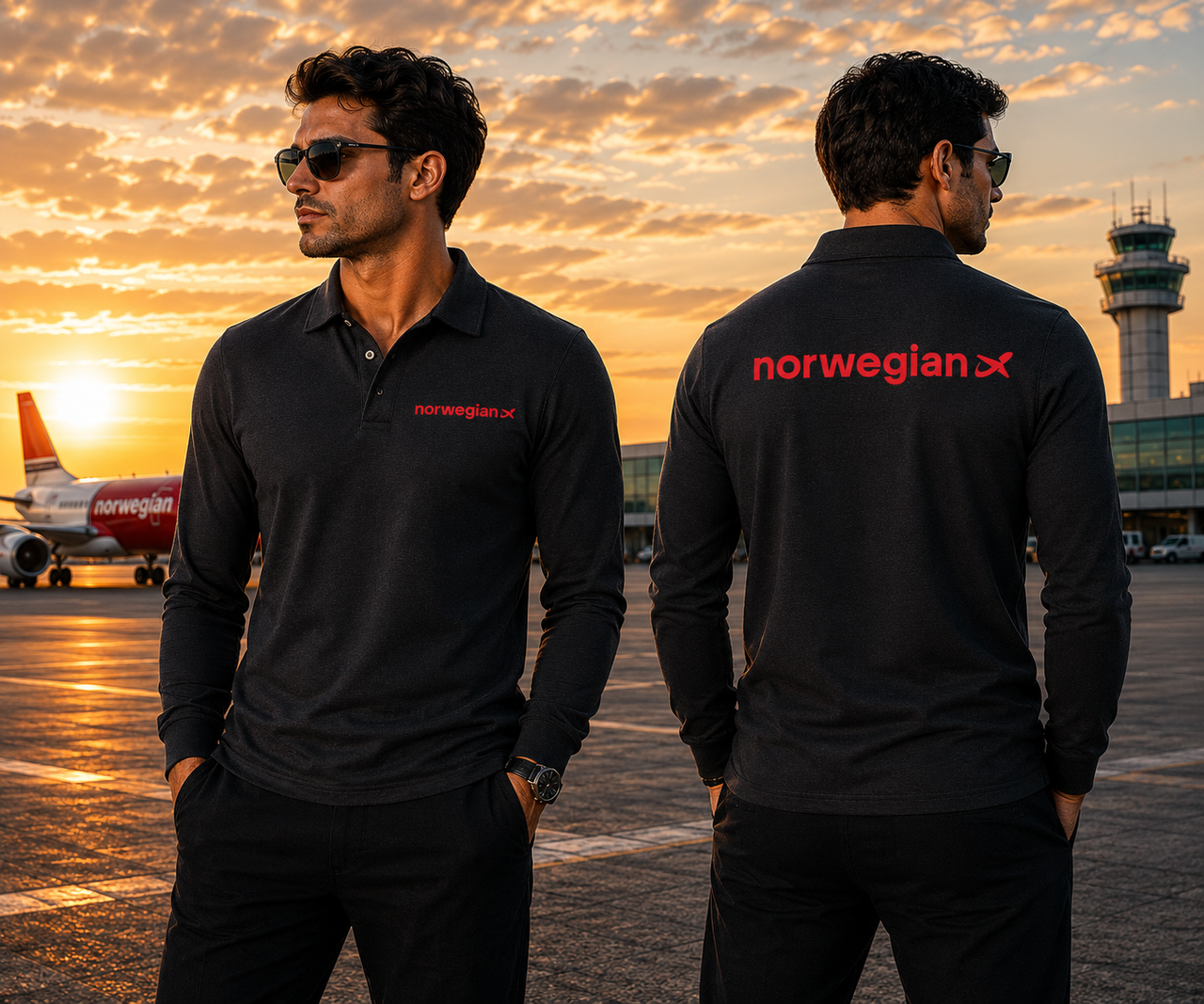 NORWEGIAN LONG SLEEVE  POLO