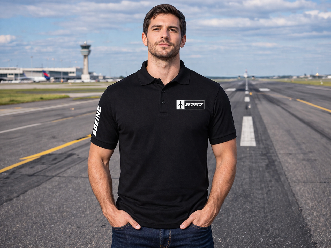 BOEING 767 POLO T-SHIRT
