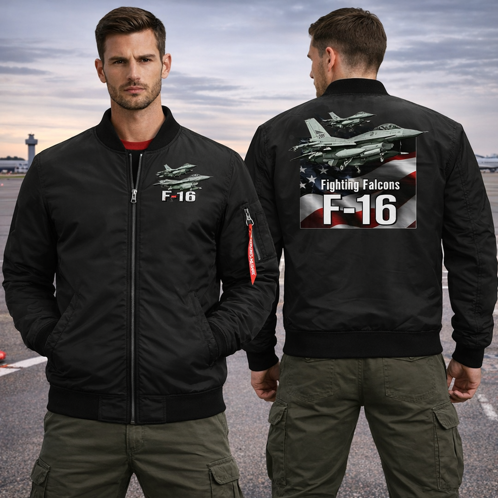 F-16 FIG*TER JET AVIATOR JACKET