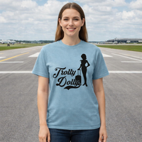 Thumbnail for TROLLY DOLLY FLIGHT ATTENDANT CABIN CREW JOB T-SHIRT