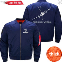 Thumbnail for THIS IS HOW WE ROLL Ma-1 Bomber Jacket Flight Jacket Aviator Jacket THE AV8R