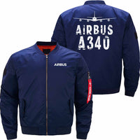 Thumbnail for AIRBUS A340 Ma-1 Bomber Jacket Flight Jacket Aviator Jacket THE AV8R