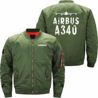 Thumbnail for AIRBUS A340 Ma-1 Bomber Jacket Flight Jacket Aviator Jacket THE AV8R