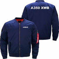 Thumbnail for AIRBUS A350 XWB Ma-1 Bomber Jacket Flight Jacket Aviator Jacket THE AV8R